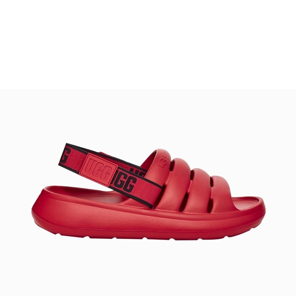 UGG Mens Sport Yeah Sandals Samba Red Size 12 - Picture 2 of 4